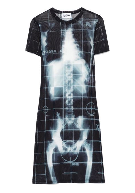 abito corto squeletor donna nero e blu JEAN PAUL GAULTIER | 25/33-F-RO310-T580005956